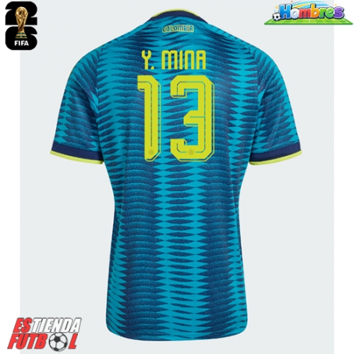 Colombia Yerry Mina #13 Segunda Equipación Mundial 2026 Manga Corta